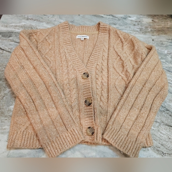 Lucky Brand Sweaters - Lucky Brand Women's Buttin Front Long Sleeve Camel Color Cardigan Medium